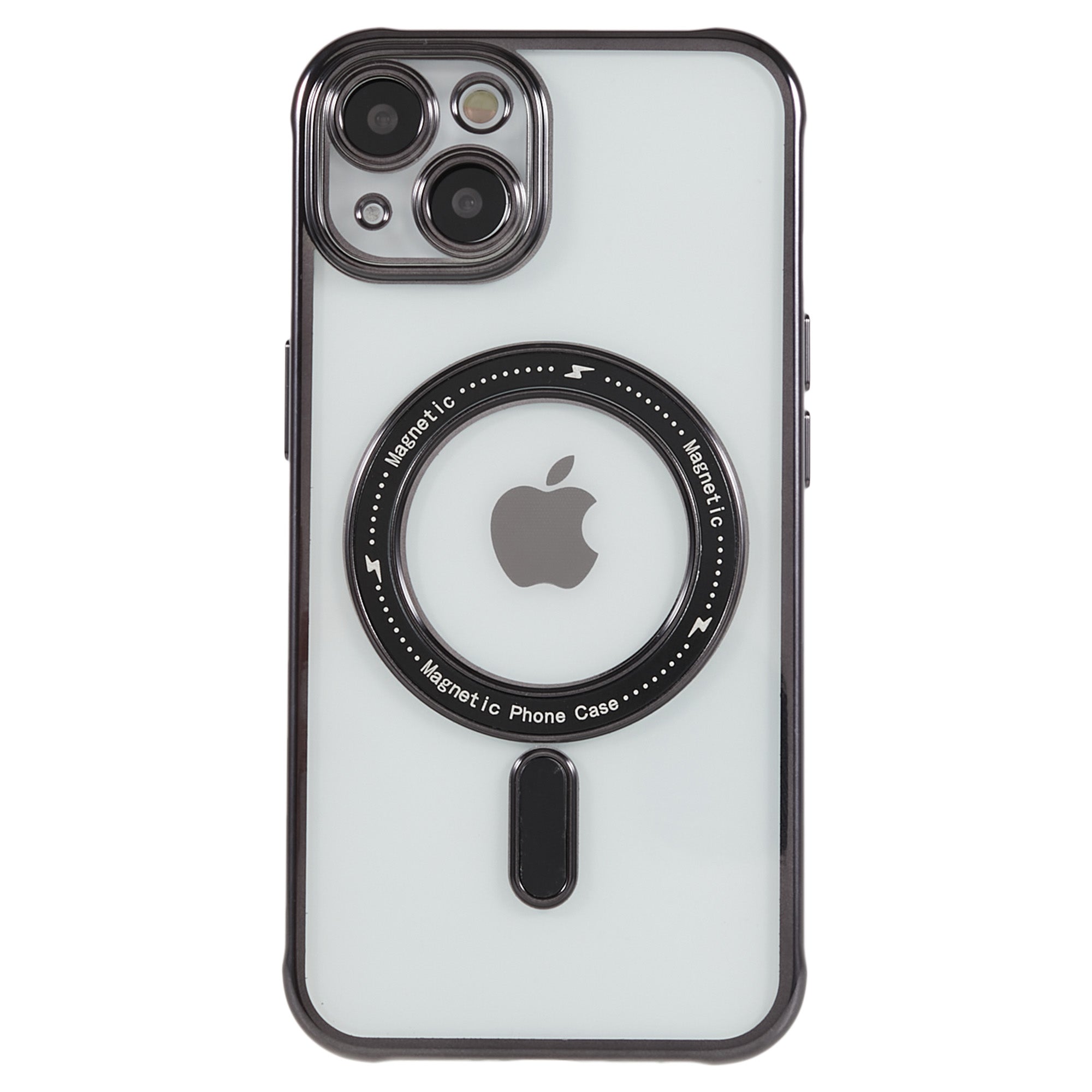 For iPhone 13 6.1 inch Magnetic Soft TPU Phone Case Transparent Electroplated Back Cover Compatible with MagSafe For iPhone 13 6.1 inch Magnetic Soft TPU Phone Case Transparent Electroplated Back Cover Compatible with MagSafe